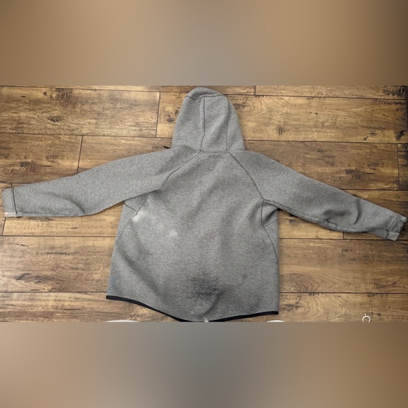 NIKE SPORTSWEAR TECH FLEECE FULL-ZIP HOODIE DARK GREY  / TECH FLEECE JOGGERS - Picture 2 of 4